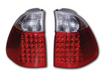 BMW X5 (04-05) RED/CLEAR LED TAILLIGHTS 