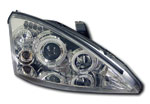 FORD Focus Mk1 (01-04) Projector Head Lights - Chrome Angel Eyes (RHD Only)