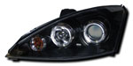 FORD Focus Mk1 (01-04) Projector Head Lights - Black Angel Eyes (RHD Only)