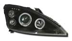 FORD Focus Mk1 (98-01) Projector Head Lights - Black Angel Eyes  (RHD Only)