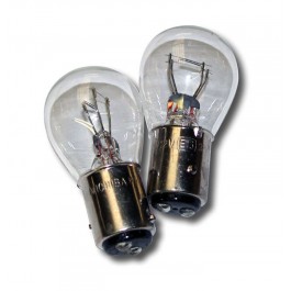 12V 21/5W TWIN FILAMENT CLEAR STOP/TAIL LIGHT BULBS