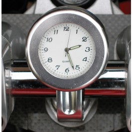 ANALOGUE MOTORCYCLE CLOCK - SILVER