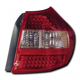 BMW 1-SERIES E87 5-DOOR HATCH (04-07) LED TAIL LIGHTS - RED/CLEAR