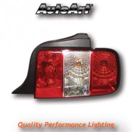 FORD MUSTANG (05-) TAIL LIGHTS - CRYSTAL RED/CLEAR