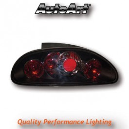 ROVER MGF (-04) TAIL LIGHTS - BLACK LEXUS-STYLE