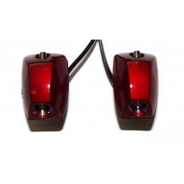 Wide Angle Windscreen Washers - Red with red LED