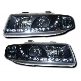 SEAT LEON/TOLEDO 99-05 BLACK DRL HEADLIGHTS