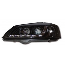 VAUXHALL ASTRA G MK4 (98-03) HEADLIGHTS - BLACK DRL (RHD ONLY)