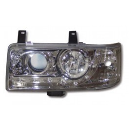 VW T4 CARAVELLE 90-97, TRANSPORTER 90-03 CHROME DRL HEADLIGHTS (SHORT NOSE)