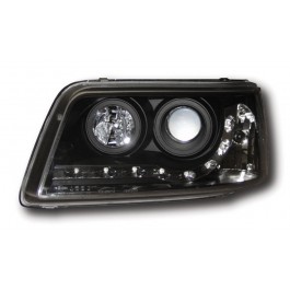 VW T5 CARAVELLE T5 TRANSPORTER (-09) HEADLIGHTS - BLACK DRL