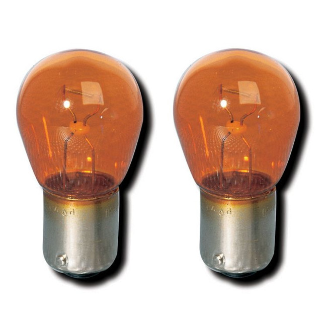 12V 21W AMBER INDICATOR BULB (180 DEGREE PINS) (STRAIGHT PINS)