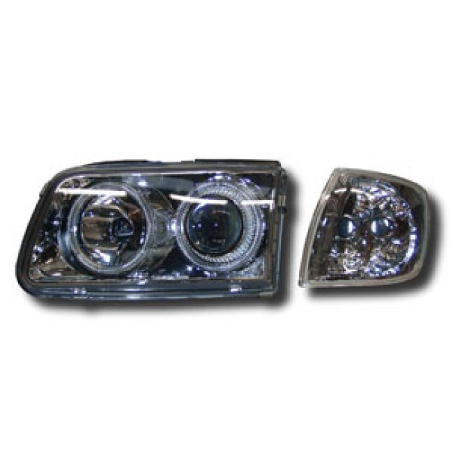 Vw Polo 4 Facelift 99 01 Headlights Chrome Angel Eyes With Sep Indicators Fk angel eyes headlights are distinguished by their high quality workmanship and by their top current and dynamic design. autoart styling limited