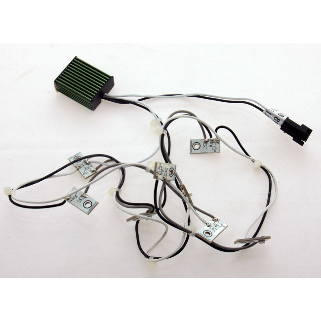 PAIR of 8 x LED/DRL pad string with resistor box for JunYan headlights