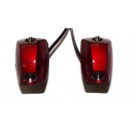 Wide Angle Windscreen Washers - Red with red LED
