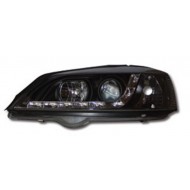 VAUXHALL ASTRA G MK4 (98-03) HEADLIGHTS - BLACK DRL (RHD ONLY)